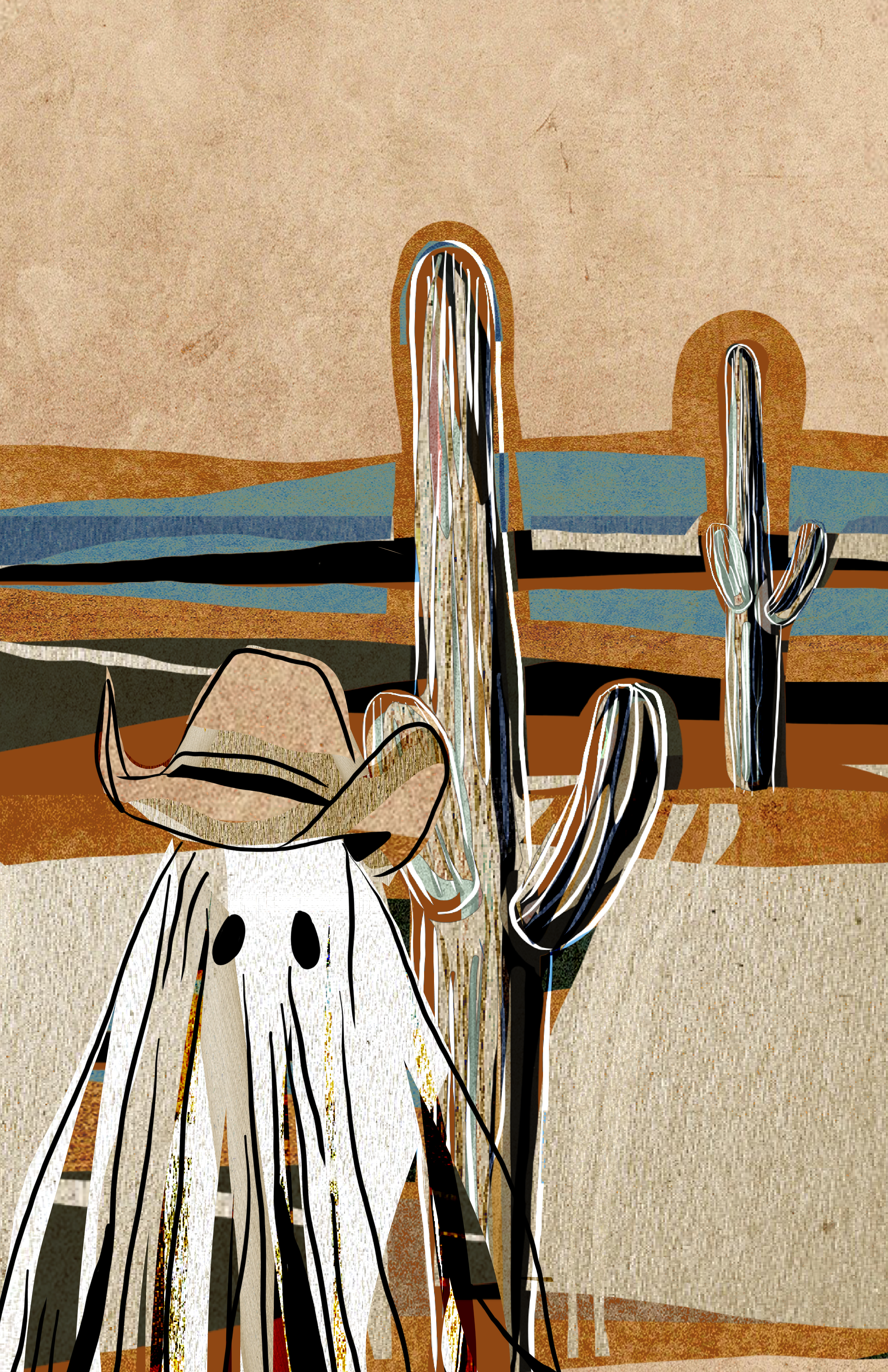 "Ghost Goes Southwest" Print