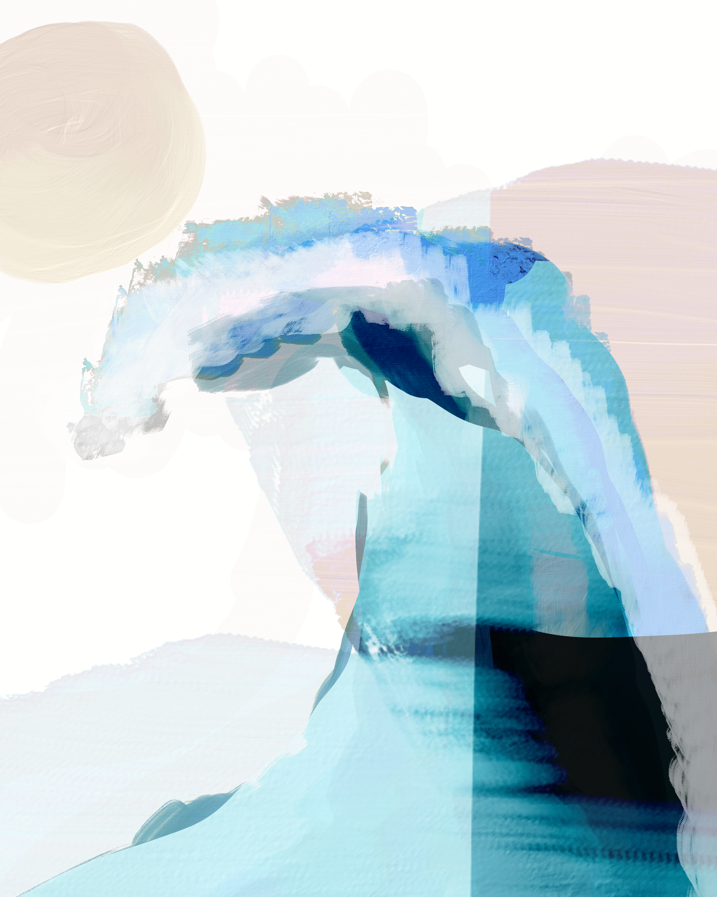 "Patchwork Wave" Print