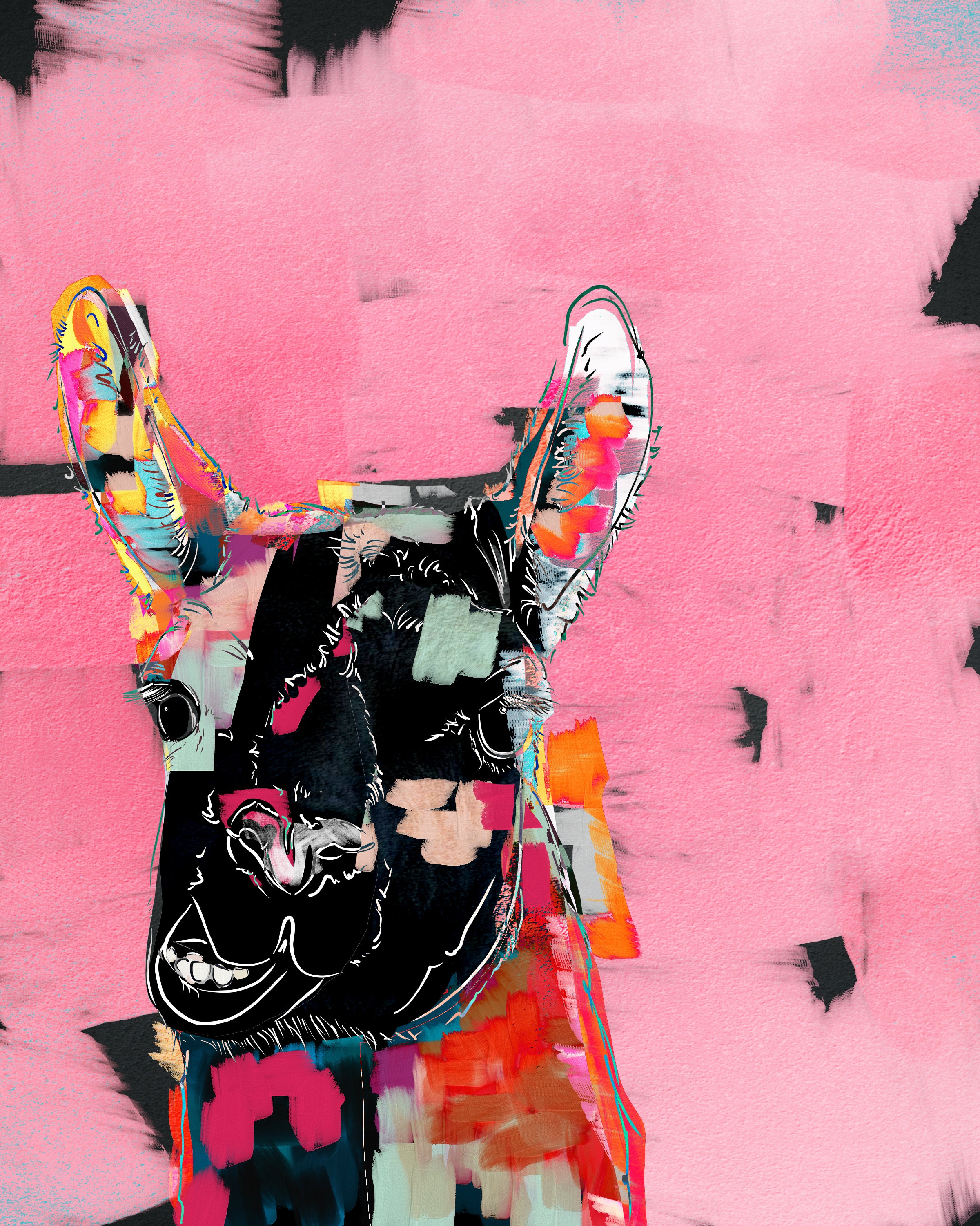 "Painted Llama" Print