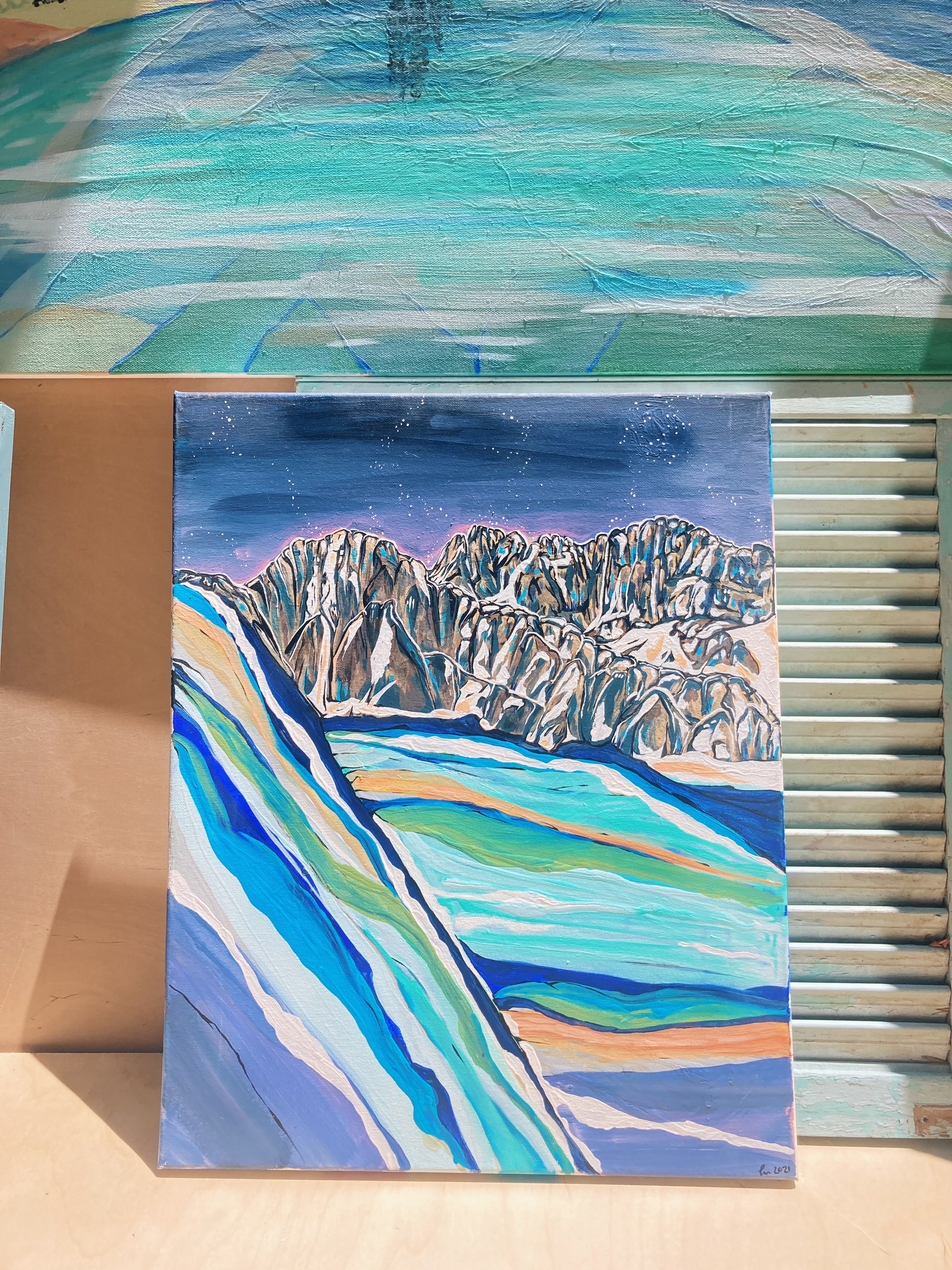 "Starlight Mountains" Canvas