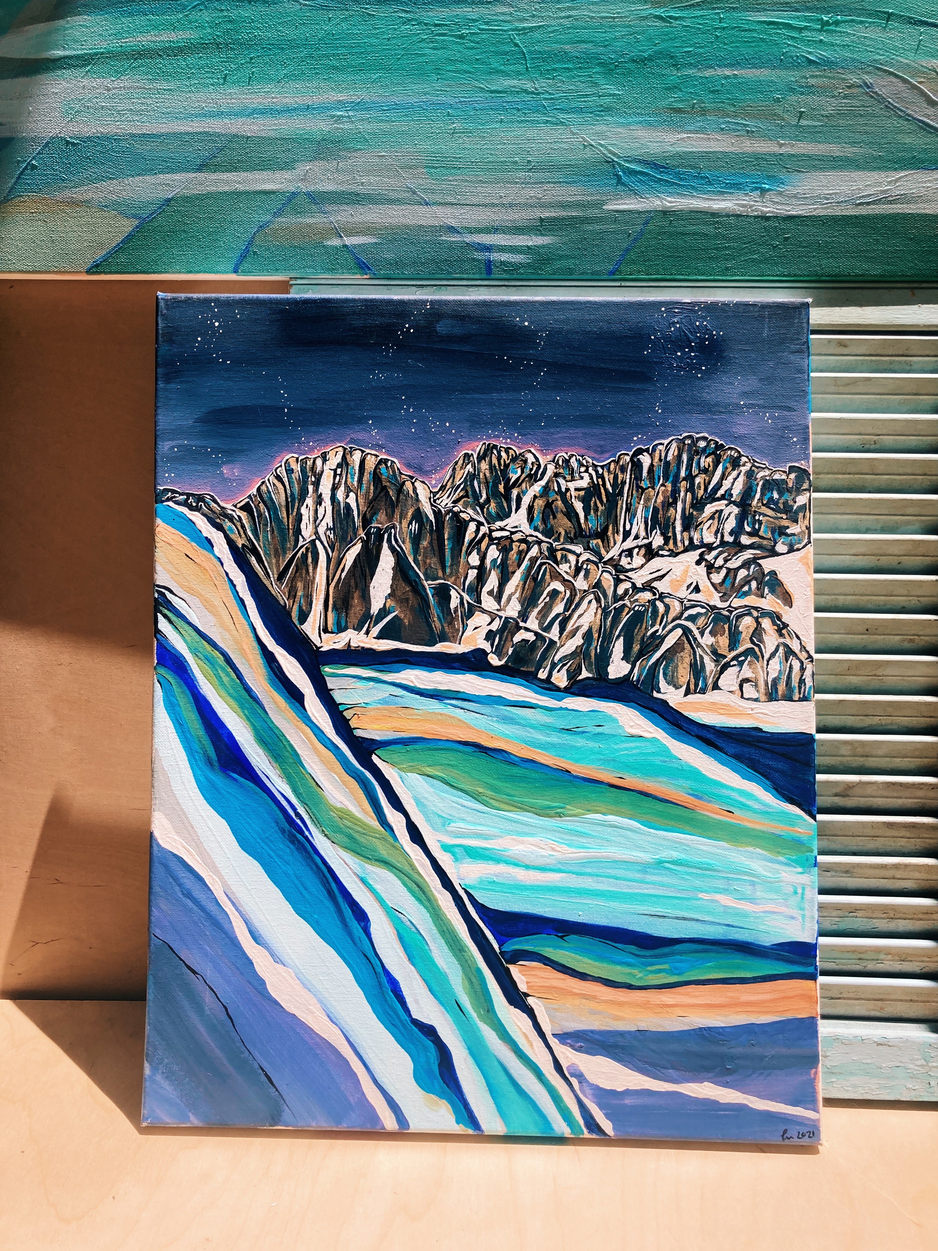 "Starlight Mountains" Canvas
