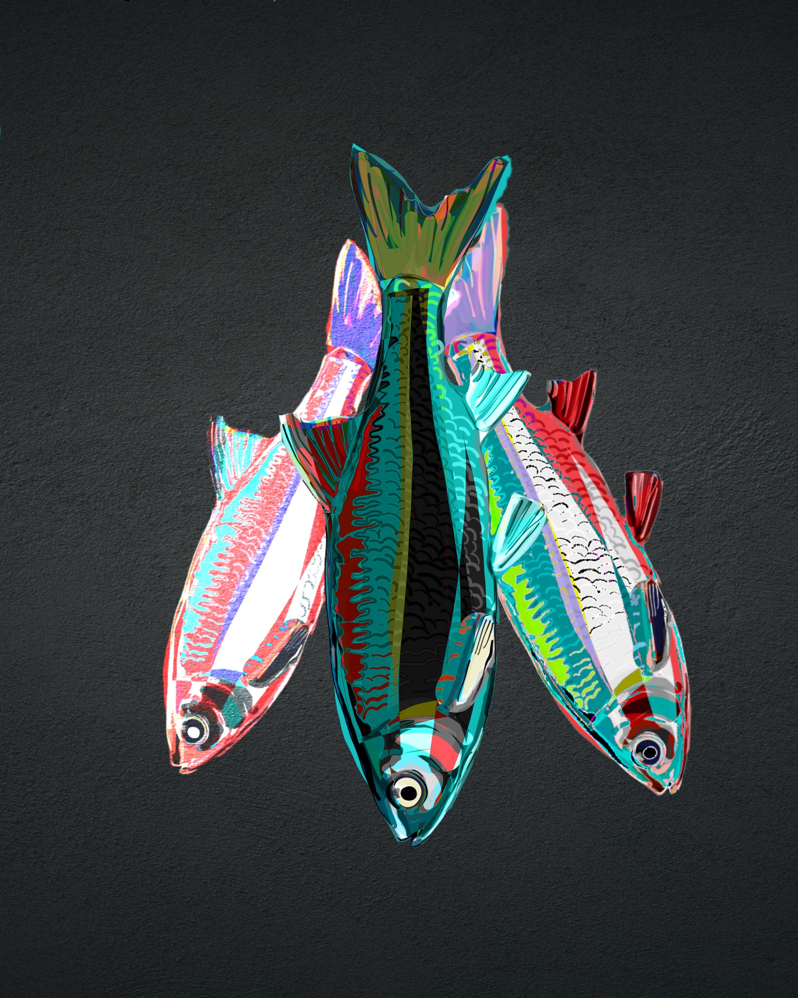 "Three Fish" Print