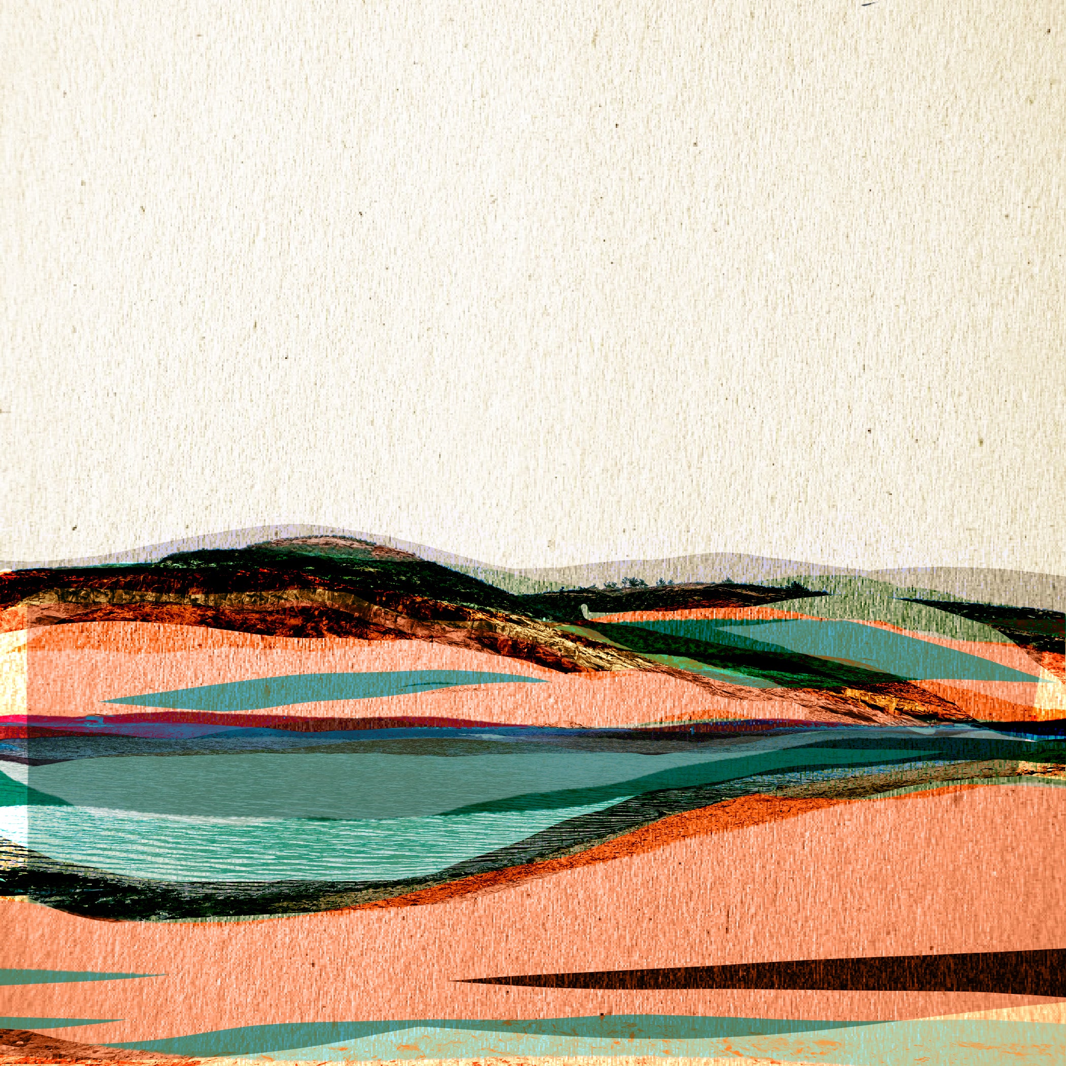 "Horsetooth Mixed Media" Print