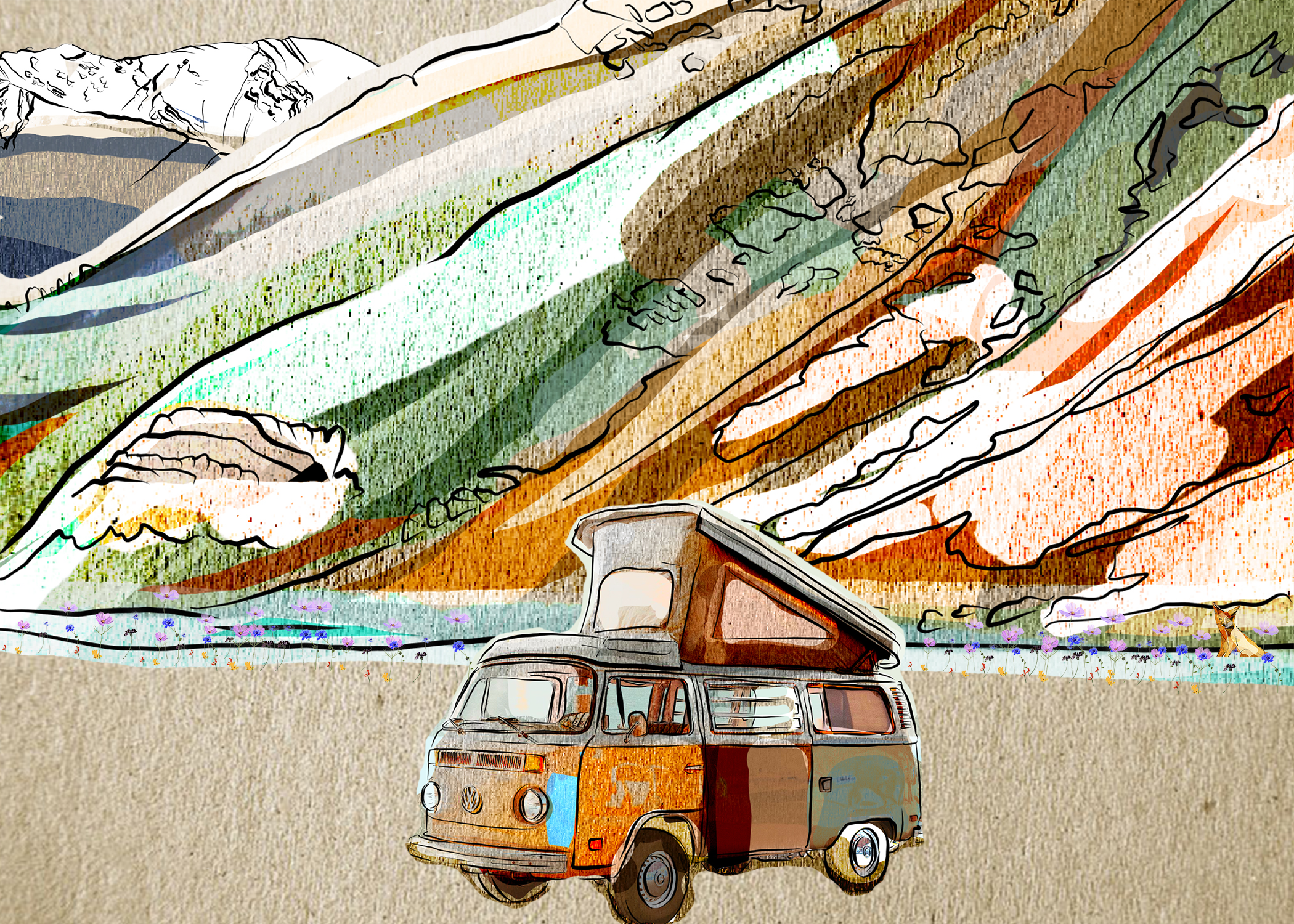 "Adventure Collage" Print