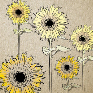 "Paper Bag Sunflower" Print